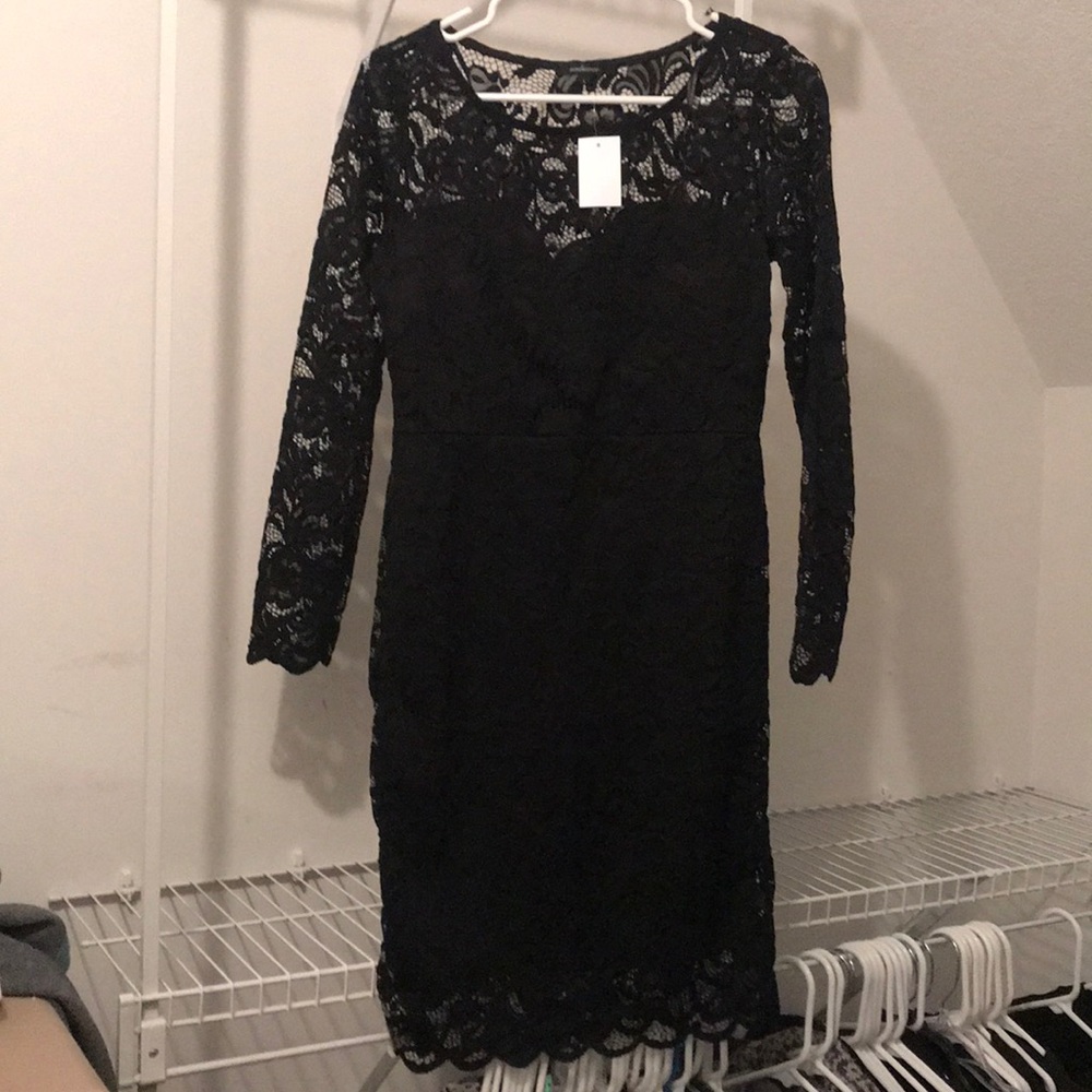 Black lace dress